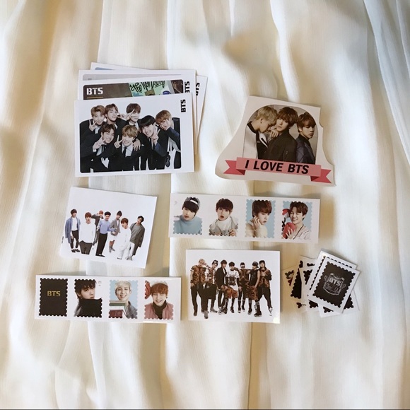 KPop BTS Small Photo Card and Stickers Bundle - Picture 1 of 6